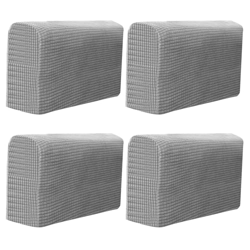 XJHKG Sofa Armlehne Abdeckungen, Armlehnenschoner für Stuhl Sofa Sessel Couch(Gray,4 PCS) von XJHKG