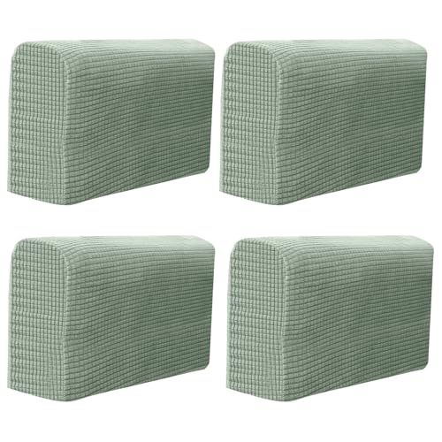 XJHKG Sofa Armlehne Abdeckungen, Armlehnenschoner für Stuhl Sofa Sessel Couch(LightGreen,4 PCS) von XJHKG