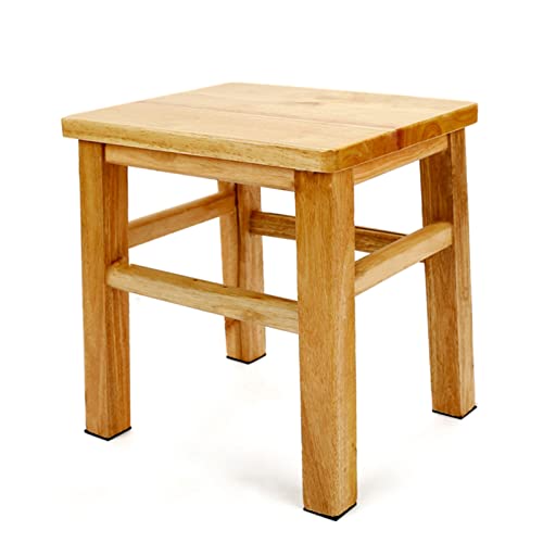 XJHOME Holz Hocker Sitzhocker, Schemel, Tritthocker Holzhocker, mehrzweck Haushalt Holzhocker Nette kleine Banksitz DIY. Möbelhocker für Wohnzimmer Badezimmer Massivholzhocker (Size : 33x25x45cm) von Kastle