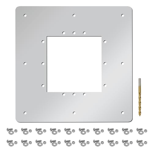 XJJ Standard-Pool-Skimmer-Reparatur-Set, 304 Edelstahl, 31,8 cm B 30,5 cm H, kompatibel mit Hayward SP1091LX SP-2094 1094SPA 1094H 10950M Hydrotools 8940, Poolwand-Reparaturplatte, Öffnung 14,7 cm H x von XJJ