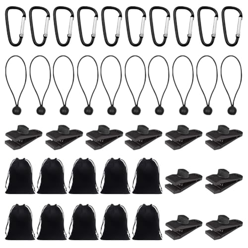 XJJAUGKLY 40 Pavillon Gewichte mit Karabinern + Clips Windstabile Hantelsäcke für geeignet zum Befestigen von Pavillon, Füßen, Zelten, Tischdecken, Patio Shelter, Trampolin von XJJAUGKLY