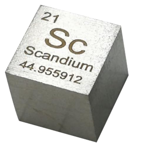 XJJDCB 10mm Elemente Würfel – Periodensystem Cube mit Echten Elementen,Scandium von XJJDCB