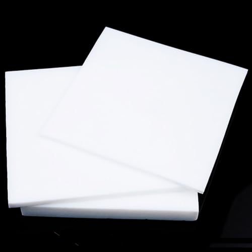XJJDCB Weiße PTFE Teflon Kunststoffplatte 0,5–30mm Dicke Formbare Fluorpolymer Platte Hitzebeständig Chemikalienresistent Isolierend,100mmx200mmx8mm von XJJDCB