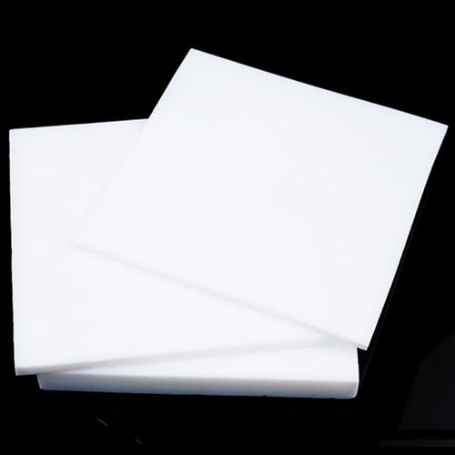 XJJDCB Weiße PTFE Virgin Kunststoffplatte, 0,5–30 mm dick, isolierende und formbare PTFE-Platte,300×300×5mm von XJJDCB