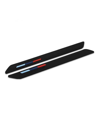 Auto-Stoßstangenschutz 2Pcs Auto Vorne Hinten Stoßstange Schutz Ecke Schutz Scratch Streifen Aufkleber Gummi Schwarz Auto Stoßstange Schutz Klebe Platte Univ dekorative Stoßstangenleisten(Balck) von XJJJWL