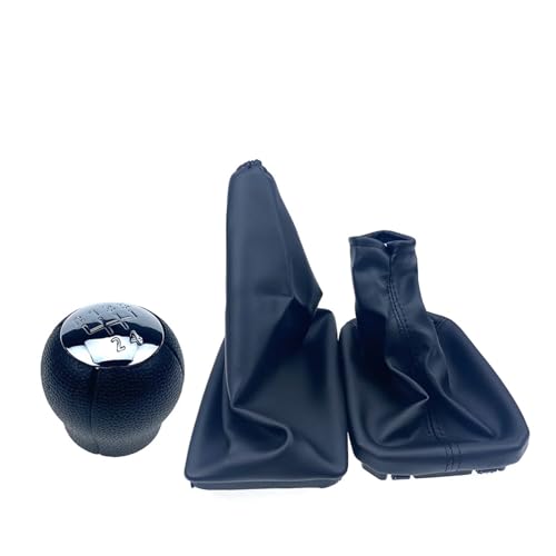 Schaltknauf Für OPEL Für CORSA C 2001 2002 2003 2004 2005 2006 Für TIGRA B Für COMBO C 2001-2011 5 Gang Schaltknauf Leder Gamasche Boot Abdeckung Handbremse Fall Auto Getriebekopf ( Size : 12-Chrome 3 von XJJJWL