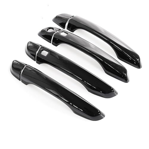 XJJJWL Auto Außen Griff Für Hyundai Für I30 GT PD Für Elantra 2017 2018 2019 2020 2021 Glänzend Schwarz Auto Türgriff Abdeckung Trim Aufkleber Styling Türgriff Außen(Black 2 Button) von XJJJWL
