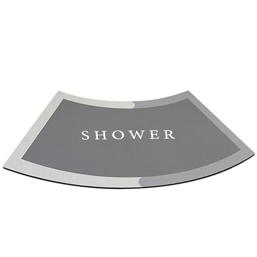 Gebogene Duschmatte 16x30 '' gebogene Badematte absorbierender Duschteppich, nicht schlupfende Quadrant Duschmatte Waschbar schnell Trockenschuhe Duschteppich für kreisförmige Dusche | Duschkabinenma Gebogene Duschmatte 16x30 '' gebogene Badematte absorbierender Duschteppich, nicht schlupfende Quadrant Duschmatte Waschbar schnell Trockenschuhe Duschteppich für kreisförmige Dusche | Duschkabinenma von XJKLBYQ