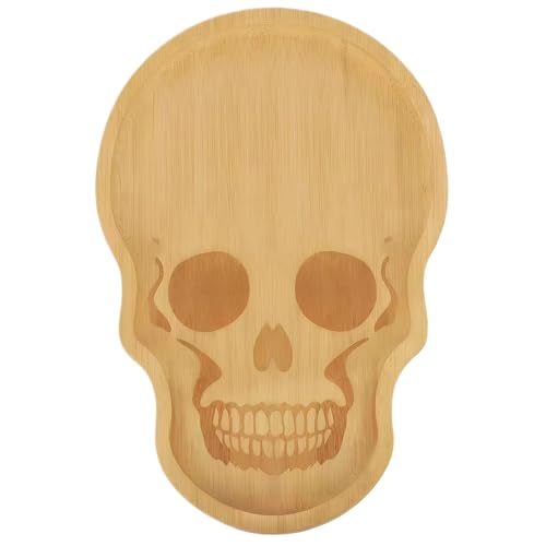 Halloween servieren Gerichte Holz Halloween Serving Tablett Wurstbrett gruselig Schädel Dekorative Gericht für Party, Süßigkeiteneimer Halloween servieren Gerichte Holz Halloween Serving Tablett Wurstbrett gruselig Schädel Dekorative Gericht für Party, Süßigkeiteneimer von XJKLBYQ