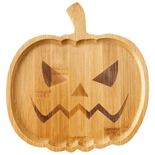 Halloween servieren Gerichte Holz Halloween Serving Tablett Wurstwarenbrett gruselige Kürbis -Dekorationsgericht für Party, Süßwarenschale Halloween servieren Gerichte Holz Halloween Serving Tablett Wurstwarenbrett gruselige Kürbis -Dekorationsgericht für Party, Süßwarenschale von XJKLBYQ