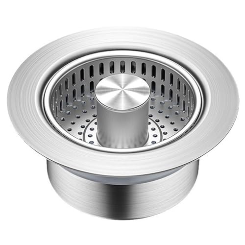 Spülenabflusssieb, Edelstahl-Popup-Spüle Abfluss Stopper Anti-Clogging-Stecker für Küchenbad Waschbecken Dichtungen Spülenabflusssieb, Edelstahl-Popup-Spüle Abfluss Stopper Anti-Clogging-Stecker für Küchenbad Waschbecken Dichtungen von XJKLBYQ