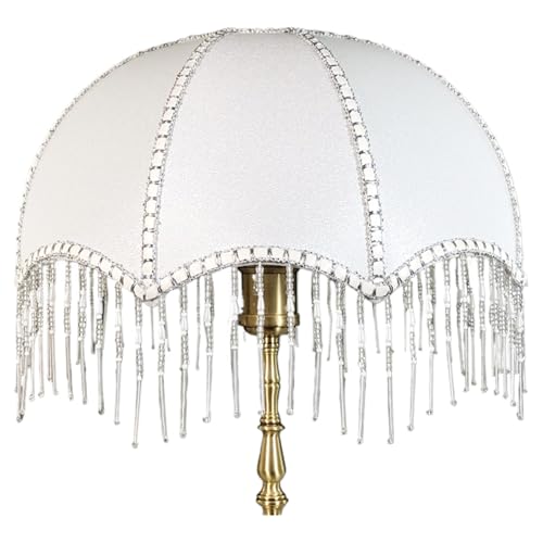Vintage -Lampenfarbton mit Quasten, Randlampenfarbton, kugelgeschaltet, Ersatz -Antiquitätenschirme für E27 -Tischlampen Stößen Lampen 7.87x7.48 |.Quaste von XJKLBYQ