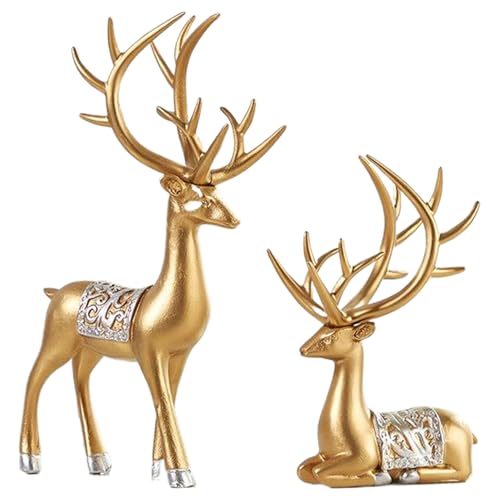 XJKLBYQ 2pcs Rentier Weihnachtsdekoration leicht zu platzieren Rentierpraktikum und Mode Weihnachten Hirsch umweltfreundlich von XJKLBYQ