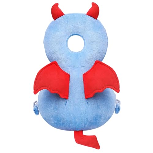 XJKLBYQ Baby Kopfschutz Kissen Kopfschutz Rucksack, teuflische Baumwollpolsterpads mit Brustgurt, einstellbare Größe Baby Kopfschutz für Babygurt Baby Walking von XJKLBYQ