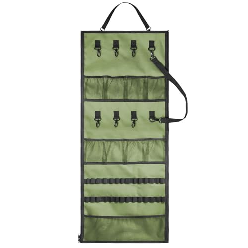 XJKLBYQ Hanging Organizer Camping, kompakte und leichte Zeltorganisator für Camping mit 8 Haken und 8 -Mesh -Taschen passt zu Zelten, Wohnmobilen Bäumen von XJKLBYQ