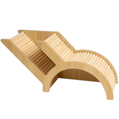 XJKLBYQ Holzhamster -Versteck, Versteck mit Leiter & Peep -Schuppen, belüftete Rastful -Tunnel -Käfig -Zubehör für Haustiere/ 12x5.7x4 von XJKLBYQ