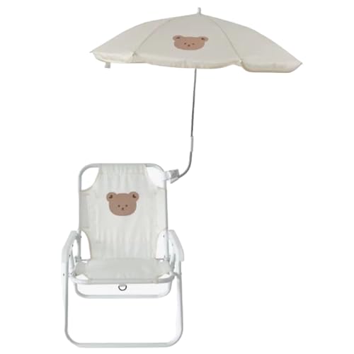XJKLBYQ Kids Beach Klappkampenstuhl, Kids Beach Stuhl mit Regenschirm, Faltbare und abnehmbare tragbare niedliche Tiermuster mit Baldachin für den Sommer im Freien, Bär XJKLBYQ Kids Beach Klappkampenstuhl, Kids Beach Stuhl mit Regenschirm, Faltbare und abnehmbare tragbare niedliche Tiermuster mit Baldachin für den Sommer im Freien, Bär von XJKLBYQ