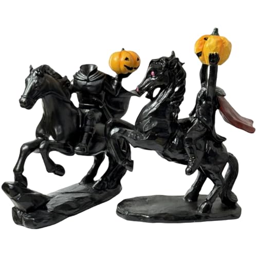 XJKLBYQ Kopflosen Reiterharzstatue mit Kürbis, 2pcs Vintage Horror Desktop Office Halloween Dekor XJKLBYQ Kopflosen Reiterharzstatue mit Kürbis, 2pcs Vintage Horror Desktop Office Halloween Dekor von XJKLBYQ