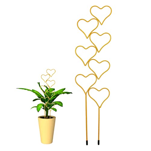 XJKLBYQ Pflanzenschleuder für Kletterpflanze Stütze Metallgarten -Garten -Gitter -Herzform für Topfpflanzherz, Gartenschnalel Metall von XJKLBYQ