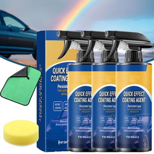 Quick Effect Beschichtungsmittel, Quick Effect Coating Agent, Advanced Car Quick-Acting Coating Agent Spray, Multifunktionales Beschichtungs- Erneuerungsspray (3pcs) von XJQ