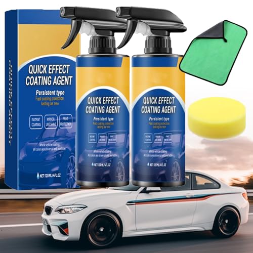 Quick Effect Coating Agent, Multifunktionales Beschichtungs- Erneuerungsspray, Advanced Persistent Type 3 In 1 High Protection Quick Car Spray Coating Agent (2pcs) von XJQ