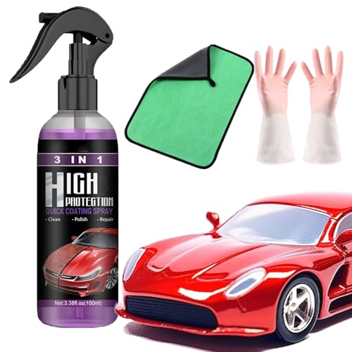 Turbo Shine Nexa Spray, X2 Nexa Turbo Shine, Auto-Beschichtungsspray, 3 In 1 High Protection Quick Car Coating Spray, Entfernt Kratzer, Schmutz, Staub, Fett Und Von Allen OberfläChen (100ml,1pcs) von XJQ