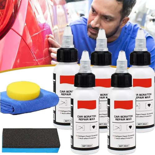 V-Vaxy FlüSsigglas FüR Autolack, V Vaxy Car Scratch Repair Wax, Ultimativer Farbwiederhersteller Auto, Liquid Glass Car Polish (5pcs) von XJQ
