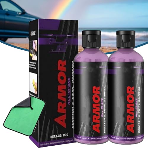 Waxtopia Car Scratch Remover, Waxtopia Car Wax Repair, Long-Lasting Protective Layer, Quickly Repair Scratches, Car Paint Restorer for All Vehicles (2pcs) von XJQ