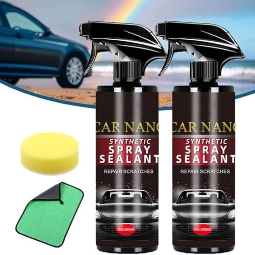 X9 Car Nano Synthetic Spray Sealant, Cars Scratch Remover Wax Polish, Quick Effect Coating Agent for Cars, Long-Lasting Shine (2pcs) von XJQ
