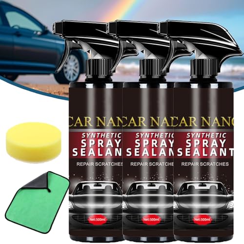 X9 Car Nano Synthetic Spray Sealant, Cars Scratch Remover Wax Polish, Quick Effect Coating Agent for Cars, Long-Lasting Shine (3pcs) von XJQ