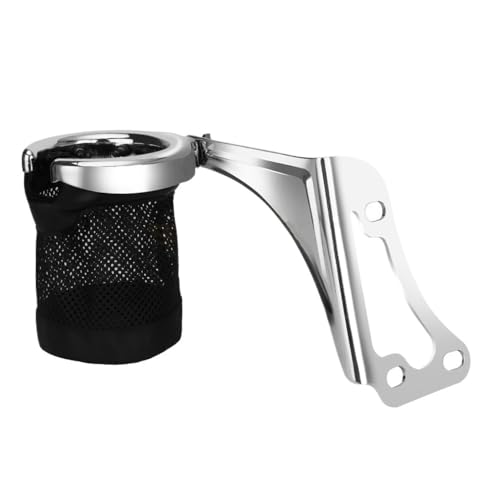 XJSMDXJ Motorrad Einstellbare Trinkbecher Halterung Motorrad Getränkeflaschenhalter Becherhalter Passend Für Wasserflaschenhalter Wasserflaschenhalter Getränkehalter Becher(Chrome Left) von XJSMDXJ
