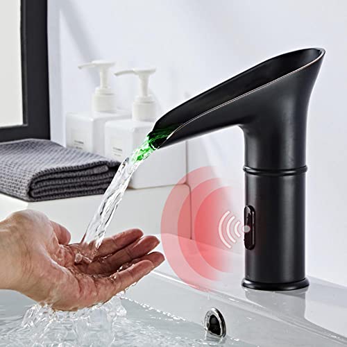 Retro Automatischer Sensor Wasserhahn Infrarot warm und kalt Wasserfall Wasserhahn Bad LED Farbwechsel Infrarot Sensor Wasserhahn-schwarz antik_niedrig Retro Automatischer Sensor Wasserhahn Infrarot warm und kalt Wasserfall Wasserhahn Bad LED Farbwechsel Infrarot Sensor Wasserhahn-schwarz antik_niedrig von XJTNLB