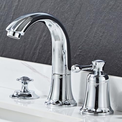 Waschtischarmatur mit Ablaufgarnitur Chrom Wasserhahn Bad mit Zugstange, Einhebel-Waschtischarmatur 3 Loch Armaturen Waschbecken Waschtischarmatur mit Ablaufgarnitur Chrom Wasserhahn Bad mit Zugstange, Einhebel-Waschtischarmatur 3 Loch Armaturen Waschbecken von XJTNLB