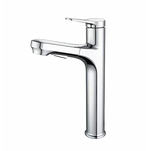 Wasserhahn Bad Ausziehbar Waschtischarmatur Hoch Waschtischarmatur mit Handbrause 2 Strahlarten Brause Waschbeckenarmatur Chrom Wasserhahn Bad Ausziehbar Waschtischarmatur Hoch Waschtischarmatur mit Handbrause 2 Strahlarten Brause Waschbeckenarmatur Chrom von XJTNLB