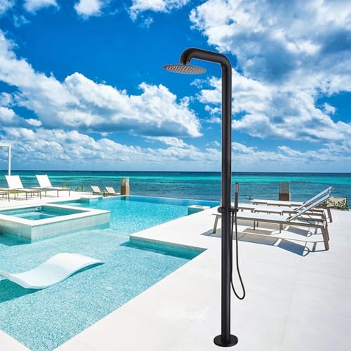 XJTNLB Gartendusche Aussendusche Freistehend Schwarz Gartendusche Edelstahl Warm Kalt Pool Dusche Regendusche 30Cm Edelstahl XJTNLB Gartendusche Aussendusche Freistehend Schwarz Gartendusche Edelstahl Warm Kalt Pool Dusche Regendusche 30Cm Edelstahl von XJTNLB