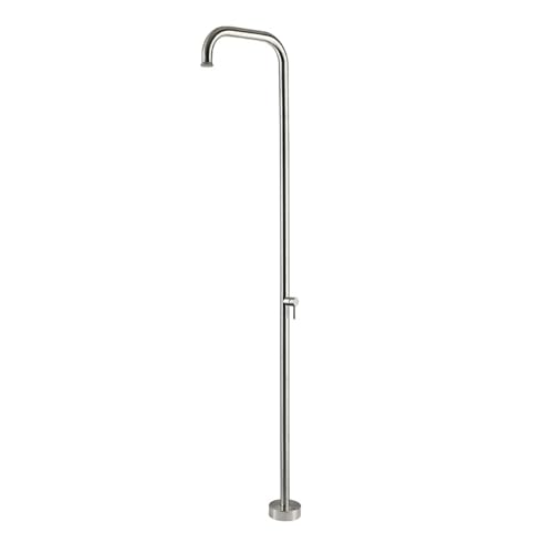 XJTNLB Gartendusche Edelstahl Freistehend Pool Dusche Edelstahl Gebürstet Aussendusche Kalt Warm Pooldusche Inklusive Einer Schwalldusche von XJTNLB