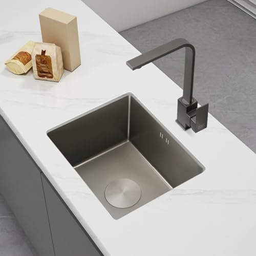 XJTNLB Küchenspüle Grau Spülbecken Rechteckig Einbauspüle Edelstahl Ohne Hahnloch Spülbecken Klein 40X25 XJTNLB Küchenspüle Grau Spülbecken Rechteckig Einbauspüle Edelstahl Ohne Hahnloch Spülbecken Klein 40X25 von XJTNLB
