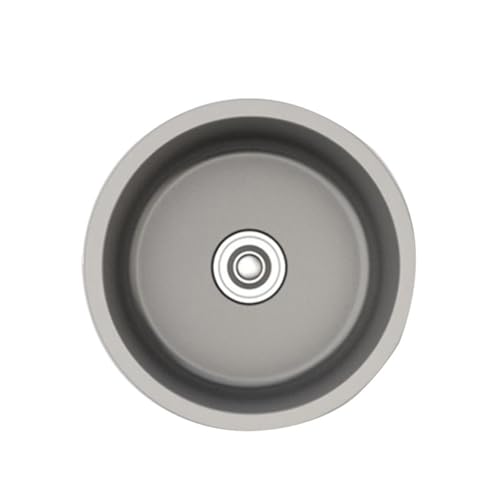XJTNLB Küchenspüle Rund Grau Spülbecken Rund 43 cm Edelstahl Küchen Spülbecken Set von XJTNLB