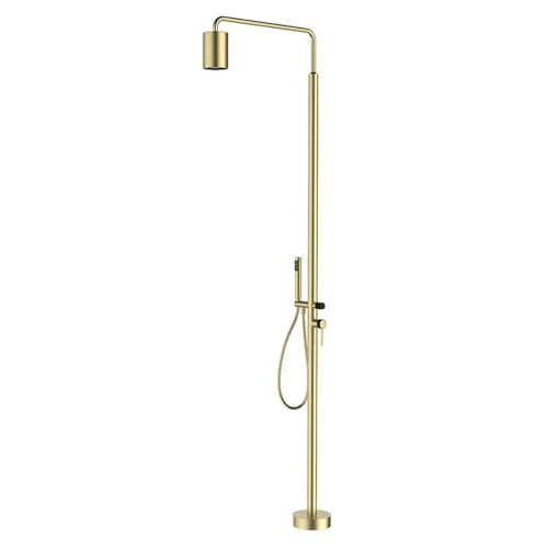 XJTNLB Outdoor Dusche Garten Gold Gebürstet Gartendusche Freistehend Pool Dusche Edelstahl Insbesondere für Gärten, Pools Usw. Geeignet von XJTNLB