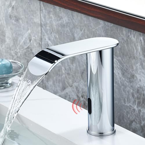 XJTNLB Sensor Wasserhahn Warm Kalt Waschtischarmatur Sensor Wasserfall aus Edelstahl Infrarot Wasserhahn mit Sensor,Chrom XJTNLB Sensor Wasserhahn Warm Kalt Waschtischarmatur Sensor Wasserfall aus Edelstahl Infrarot Wasserhahn mit Sensor,Chrom von XJTNLB