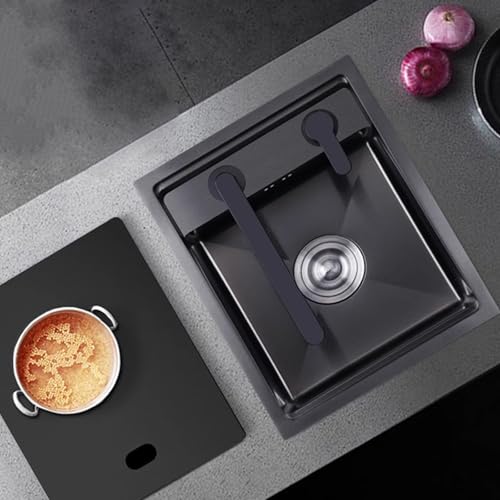 XJTNLB Spülbecken Küche Rechteckig 1 Becken Schwarz Einbauwaschbecken Küche mit Abdeckung Spülbecken Klein 40x45 XJTNLB Spülbecken Küche Rechteckig 1 Becken Schwarz Einbauwaschbecken Küche mit Abdeckung Spülbecken Klein 40x45 von XJTNLB