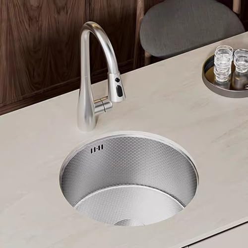 XJTNLB Spülbecken Rund 34 cm Edelstahl Küchenspüle Edelstahl Gebürstet 1 Becken Spüle Klein Camping XJTNLB Spülbecken Rund 34 cm Edelstahl Küchenspüle Edelstahl Gebürstet 1 Becken Spüle Klein Camping von XJTNLB