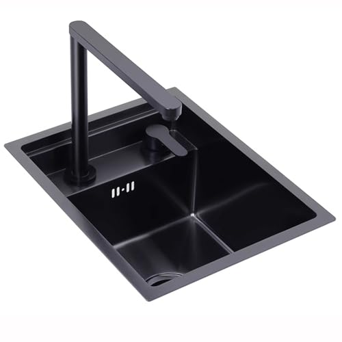 XJTNLB Spülbecken mit Abdeckung Camper Einbauspüle Edelstahl Schwarz Spüle Rechteckig 35 * 45 cm XJTNLB Spülbecken mit Abdeckung Camper Einbauspüle Edelstahl Schwarz Spüle Rechteckig 35 * 45 cm von XJTNLB