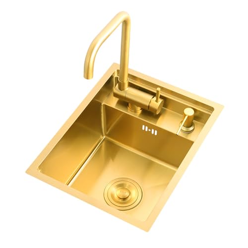 XJTNLB Spüle Edelstahl Spülbecken mit Deckel, 1 Becken Küchenspüle, Grau Spülbecken Überlauf Abdeckung Rechteckig XJTNLB Spüle Edelstahl Spülbecken mit Deckel, 1 Becken Küchenspüle, Grau Spülbecken Überlauf Abdeckung Rechteckig von XJTNLB