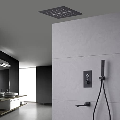 XJTNLB Unterputz Duscharmatur Set Duschsystem Regendusche 3-Funktions 16-Zoll Luxus Duschset, Dusche Regendusche Set Dreifache Funktion von XJTNLB