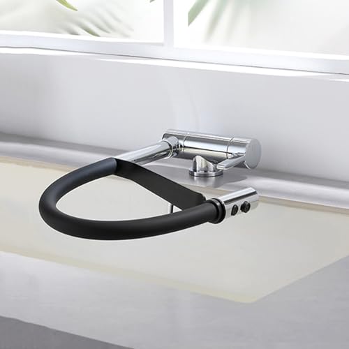 XJTNLB Vorfenster Küchenarmatur mit Brause Chrom Dual-Modus Vorfenster Armatur Klappbar Einhebelmischer Küche Wasserhahn Flexibel Küche von XJTNLB