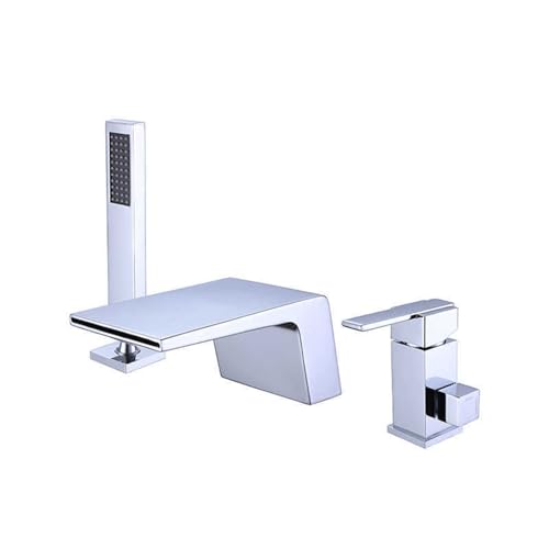 XJTNLB Wasserfall Badewannenarmatur mit Herausziehbarem Handbrause 3 Loch Mischbatterie Badewanne Chrom XJTNLB Wasserfall Badewannenarmatur mit Herausziehbarem Handbrause 3 Loch Mischbatterie Badewanne Chrom von XJTNLB