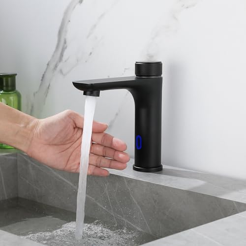 XJTNLB Wasserhahn mit Sensor Schwarz Infrarot Sensor Wasserhahn mit Einstellbarem Temperaturbegrenzer Wasserhahn Badezimmer XJTNLB Wasserhahn mit Sensor Schwarz Infrarot Sensor Wasserhahn mit Einstellbarem Temperaturbegrenzer Wasserhahn Badezimmer von XJTNLB