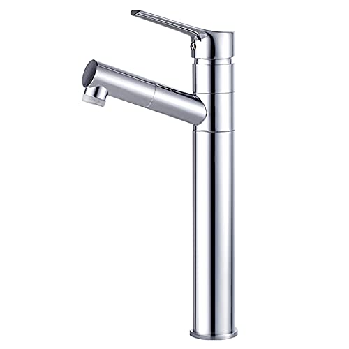 waschtischarmatur warmen und kalten, wasserhahn ausziehbar, wasserhahn bad, herausziehbarer brause, ausziehbar, waschtischarmatur, Sprayer-chrome_waschtischarmatur hoch von XJTNLB