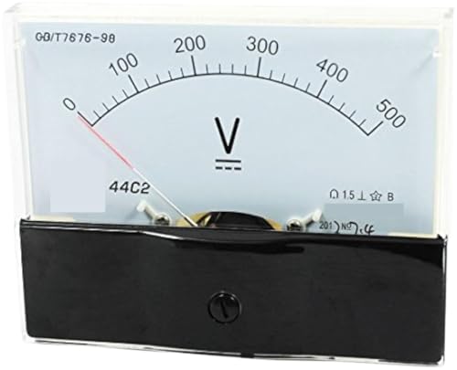 44C2 Zeiger DC-Voltmeter 1000 V 600 V 450 V Analog-Panel-Voltmeter Voltmeter DC 0-500 V Messbereich(DC0-50V) von XJTZFJCZU